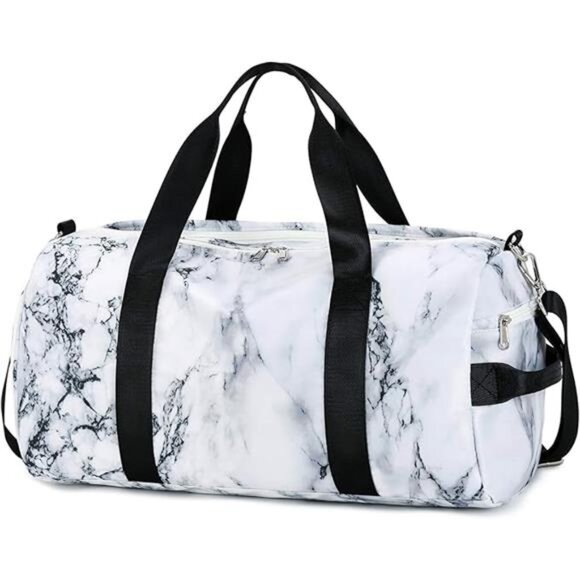 Sport Gym Duffle Bag Travel Duffel Bag Men Women with Shoe Compartment Wet Pocke - Picture 7 of 7